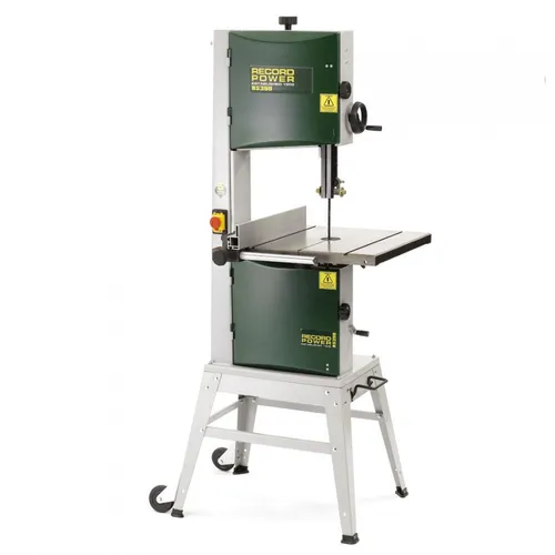 BS350 Superior Holzbandsäge von Record Power - Hochleistungs Holzbandsäge für den privaten Bereich, mit vibrationsfreiem Bandlauf und großem Graugußtisch für optimale Auflagefläche.