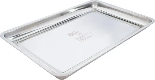 BGS-technic Ölauffangwanne 7892, 9 Liter aus Edelstahl - Trichter & Ölauffangwannen - Robuste 9 Liter Ölauffangwanne aus schlagfestem Edelstahl, ideal für Ölwechsel und vielseitige Anwendungen.