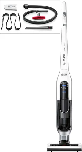 Bosch Akku-Staubsauger Athlet Ultimate BBH73260K - Kabelloser, beutelloser Handstaubsauger mit 60 Minuten Laufzeit, SmartSensor Control und AllFloor HighPower Brush für gründliche Reinigung auf allen Böden