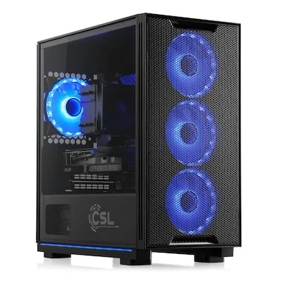 CSL Computer Gaming PC M12100H - Hochleistungs-Gaming-PC mit Ryzen 7 und RTX 5060 Ti - Desktop-PCs mit beeindruckender Performance für Gaming und Medienproduktion. Ausgestattet mit AMD Ryzen 7, 32GB RAM und 1000GB SSD für flüssiges Gameplay und schnelle Ladezeiten.
