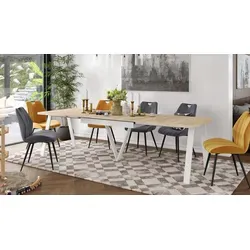 Design Esstisch ZAV-1 ausziehbar XXL – Naturbelassener Esszimmertisch - Praktischer und stilvoller Esstisch, ausziehbar von 140 bis 290 cm, ideal für jeden Raum. Zeitloses Design mit cleverem Synchronauszug für einfache Handhabung. Perfekt für gesellige Abende!