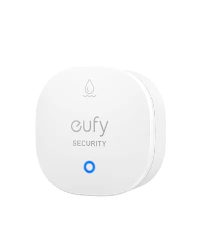 eufy Wasser- & Frostmelder mit Fernalarmierung - Wassermelder mit IP65, der sofortige Benachrichtigungen bei Lecks oder Frost sendet. Ideal für den Schutz deines Hauses mit 2 Jahren Batterielaufzeit und einfacher App-Steuerung.