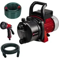 Einhell Gartenpumpen-Set GC-GP 6538 Set/I - Gartenschläuche und Pumpe in einem Set, ideal für Hobbygärtner. Mit 650 W Leistung, 3.800 L/h Fördermenge und umfangreichem Zubehör für optimale Bewässerung.