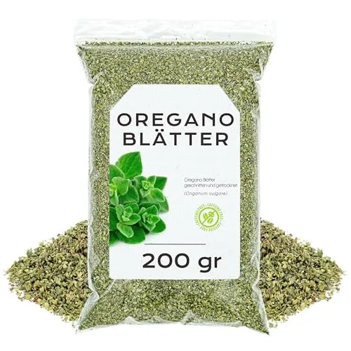 Oregano Getrocknet 200gr - Oregano Gewürz - Oregano Gerebelt - Oregano Tee - Oregano Blätter - Oregano Getrocknet Lose (200 gr)
