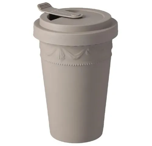 KPM Berlin KURLAND To-Go Becher 0,35l - Handmade Porzellanbecher im Geschenkkarton - Kaffeetassen & Becher – Hochwertiger, umweltfreundlicher To-Go Becher aus feinstem Porzellan, handgefertigt in Berlin, ideal für stilvolles Trinken unterwegs.