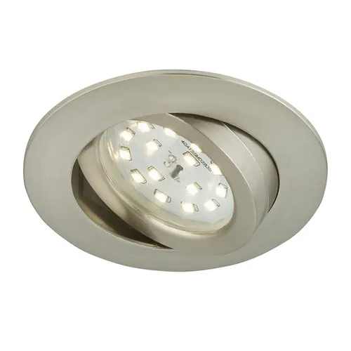 Briloner LED Einbauleuchte Nickel matt 6,5W Modul schwenkbar 3-Stufen-Dimmbar
