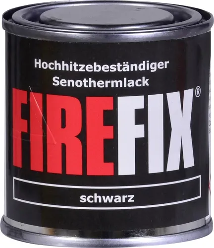 FireFix Ofenlack schwarz 125 ml - Hitzebeständiger Thermolack für Ofenzubehör - Aschesauger, ideal zum Auffrischen und Schützen von Öfen mit hitzebeständiger Farbe für langlebigen Schutz und ansprechendes Design.