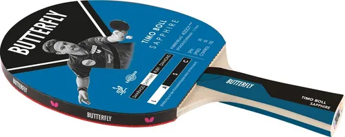 Butterfly Tischtennisschläger Timo Boll Sapphire - Tischtennisschläger für ambitionierte Spieler, mit Addoy Belag (1,7mm) und Ergo Grip für optimale Kontrolle und Tempo. Ideal für den Einstieg in den Vereinssport.