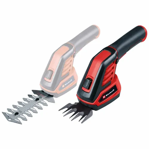 Einhell Akku-Gras und Strauchschere GC-CG 3,6 70 Li WT - Kabellose 2-in-1 Gartenpflege, mit 2,0 Ah Li-Ion Akku und einfach wechselbaren Messern