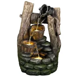 INTERGARDEN Wasserspiel Halifax, 31 cm Breite - Gartenbrunnen mit elegantem Design, 31 cm breit und 51 cm hoch, sorgt für eine entspannende Atmosphäre in Ihrem Garten.