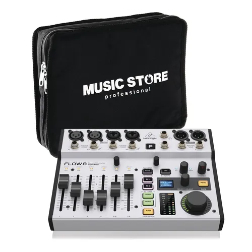Behringer Flow 8 + Tasche - Digitalmixer Set - Behringer Flow 8 - Digitalmixer mit hoher Flexibilität, ideal für Live-Events. Inklusive praktischer Tasche für optimalen Schutz und einfache Mobilität.
