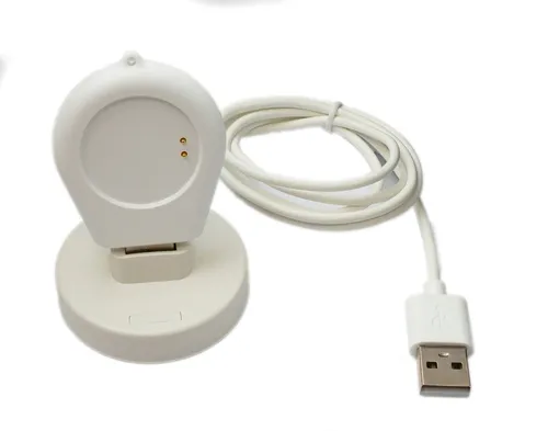 USB 2.0 Kabel 93 cm Ladestation für OnePlus Watch Smartwatch in Weiß