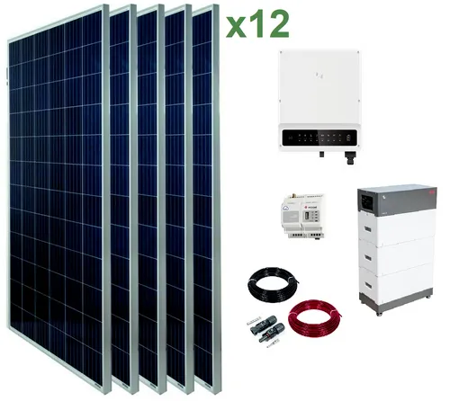 Solaranlage 5 KW mit Speicher BYD HVS Komplettpaket - Powerstations: Hochwertige PV-Anlage mit korrosionsbeständigem Design, ideal für nachhaltige Energieversorgung und maximale Effizienz im Außenbereich.