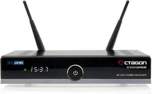 Octagon SF8008 Supreme UHD 4K Combo-Receiver - TV-Receiver mit 4K UHD Auflösung, M.2-Schnittstelle für SSD-Erweiterung und Dual-WiFi für blitzschnelle Konnektivität.