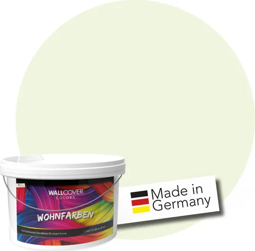 WALLCOVER Wandfarbe Pastell Gelb Grün Hochdeckend Klasse 1 Matt 1L für 8 m²
