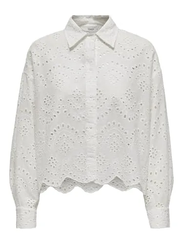 ONLY Damen Onlvalais L/S Shirt WVN Noos 15269568 - Cloud Dancer, XS - Elegante Langarmbluse für Damen mit weicher Haptik und regulärer Passform, ideal für stilvolle Anlässe oder den Alltag.