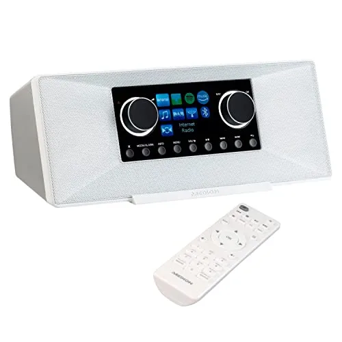MEDION P85333 Internetradio: WLAN, DAB+, Spotify Connect - Radios mit Empfang von über 25.000 Internetradiosendern und Podcasts, WLAN für drahtlose Anbindung und Unterstützung für Amazon Music und Spotify Connect.