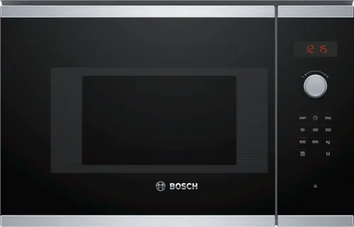BOSCH BFL523MS0 Einbau-Mikrowelle - Mikrowelle mit 20 Liter Kapazität, 800 Watt Leistung und 7 automatischen Programmen für müheloses Kochen. Ideal für moderne Küchen mit elegantem Design.