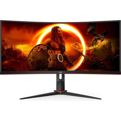 AOC Gaming CU34G2XP - 34 Zoll WQHD Curved Monitor mit 180 Hz, FreeSync Premium und HDR400 für ein ultimatives Gaming-Erlebnis