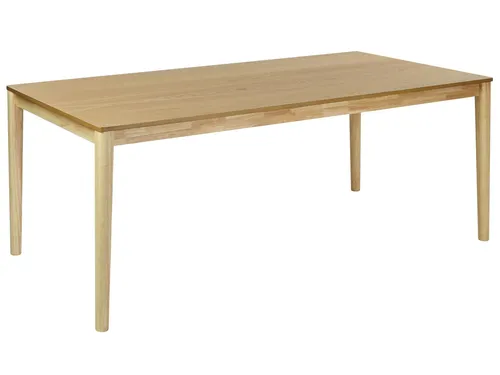 BELIANI Esstisch 200 x 100 cm aus naturfarbenem Eschenholz - Klassischer Esstisch für bis zu 8 Personen, ideal für große Familientreffen. Mit stabilen Gummibaumholz-Beinen und natürlicher Holzmaserung vereint er Stil und Funktionalität.