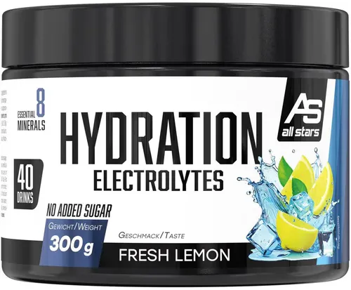 All Stars Hydration Electrolytes, 300 g Dose, Fresh Lemon