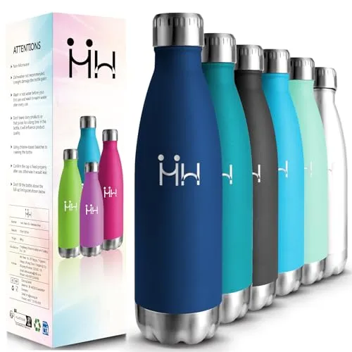 HoneyHolly Trinkflasche Edelstahl - 750ml - Thermosflasche, BPA-Frei, Trinkflaschen Sport - Auslaufsicher Wasserflasche,Trinkflasche Kohlensäure Geeignet, Thermoskanne für Fitness, Gym, Fahrrad