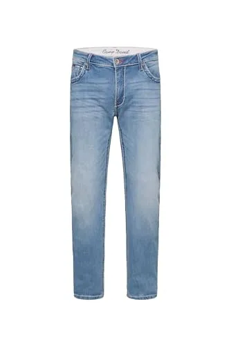 CAMP DAVID Comfort-fit-Jeans Herren, Gr. 40, blau - Bequeme Jeans für Herren in Comfort Fit, ideal für Freizeit. Aus 99% Baumwolle und 1% Elasthan, mit authentischer Used-Waschung und zwei Leibhöhen.