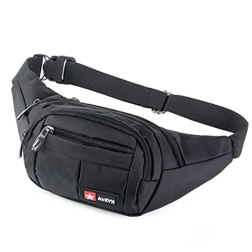 Wasserdichte Bauchtasche für Outdoor-Aktivitäten – Schwarz - Hochwertige Bauchtasche aus strapazierfähigem Polyester, ideal für Reisen und Sport. Mit IPX6 Wasserschutz und robustem Reißverschluss für sicheren Transport. Perfekt für Damen und Herren!