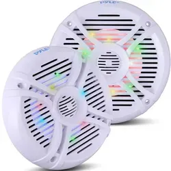Pyle Outdoor Lautsprecher Boxen – Wasserdichte 250W 2-Wege Lautsprecher mit LED - Wasserdichte 2-Wege Lautsprecher mit 250 Watt Leistung und programmierbaren LED-Lichtern. Ideal für den Außenbereich, wetterfest und einfach zu installieren. Perfekte Klangqualität für Garten und Terrasse.
