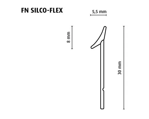 Dichtprofil silco-flex weiß Länge: 4200 mm