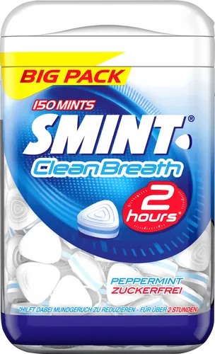 Smint Pastillen, 2h Peppermint, Pfefferminze, zuckerfrei, Big Pack (105 g)