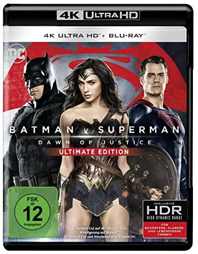 Batman v Superman: Dawn of Justice (4K Ultra-HD + 2D-Blu-ray) (2-Disc Version) [Blu-ray]