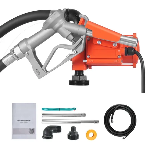 VEVOR 12V DC Kraftstoffpumpe 57L/min - Effiziente Diesel- und Benzinpumpe mit manueller Düse, ideal für schnelle Betankung. Hohe Durchflussrate von 57 L/min und robuste Bauweise für zuverlässigen Einsatz.