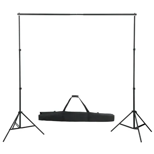 Portables Teleskop-Hintergrundsystem für Fotografie - Fotostudio Zubehör mit höhenverstellbaren Stativen bis 2,10 m, ideal für einfache Montage und transportabel dank Tragetasche. Perfekt für Stoff- und Kartonhintergründe.