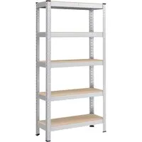 SONGMICS Schwerlastregal GLR030E01 Silber 150 cm - Lagerregal mit 5 stabilen Fachböden, je 130 kg Tragkraft - perfekt für eine platzsparende und übersichtliche Lagerung in Ihrem Zuhause oder Büro.