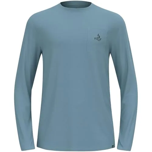 Odlo Langarm Wandershirt Herren Merino 200 I Funktionsshirt Wandern Atmungsaktiv
