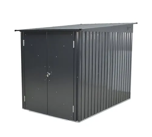 tepro Metallgerätebox Fahrradbox Bike & More Midi - anthrazit - Gerätehäuser aus galvanisiertem Stahlblech, wartungsfrei und wetterfest, ideal für die sichere Aufbewahrung von Fahrrädern und Gartengeräten.