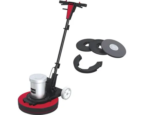 Menzer ESM 406 Einscheibenmaschine mit Schleifset - Schleifmaschine für vielfältige Anwendungen wie Beton- und Parkett schleifen. Ergonomisch verstellbarer Griff und Sicherheitsschalter für sicheren Betrieb.