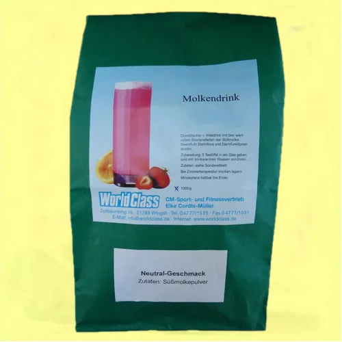 Molkeprotein 1kg - Neutraler Geschmack für Fitness - Hochwertiges Molkepulver für Fitness und Diät, ideal für die Zubereitung von proteinreichen Getränken. Hergestellt in Deutschland, unterstützt eine ausgewogene Ernährung.