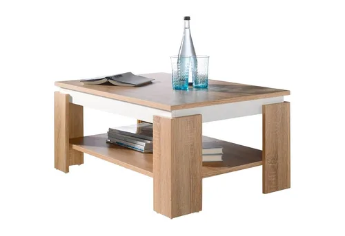 HELA Couchtisch TIM – Quadratisch oder Rechteckig, Braun mit Ablageboden - Moderner Couchtisch aus Holzwerkstoff, bietet praktischen Stauraum mit einem Ablageboden. Ideal für stilvolle Wohnzimmergestaltung.