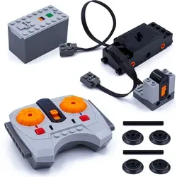 LEGO Power Functions Komplett-Set 4-tlg – Motorisierung für kreative Modelle - Vielseitiges 4-teiliges Set mit Motor, IR-Empfänger, Fernbedienung und Batteriebox. Ideal für den Einstieg in die LEGO Motorisierung und perfekt zur Erweiterung bestehender Modelle.