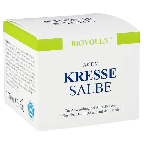 Biovolen Aktiv Kressesalbe - Tagespflege für Gesicht, Dekollet und Hände, reduziert Pigmentflecken und hinterlässt ein samtiges Hautgefühl