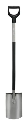 Fiskars Gärtnerspaten rund Ergonomic - 1066710 - Spaten mit ergonomischem Design für komfortables Arbeiten im Garten, ideal für präzises Umgraben und Pflanzen.