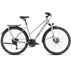 Cube Kathmandu ONE Trapeze 2024 - grau/schwarz, 46cm | 28 Zoll - Fahrräder mit robuster Bauweise und komfortabler Geometrie, ideal für Stadtfahrten und Ausflüge.