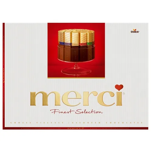 Merci Pralinen Große Vielfalt, 675g - 54 Stück - Süßwaren mit 8 köstlichen Schokosorten, ideal als Geschenk. Einzeln verpackte Pralinen ohne Alkohol, perfekt für jede Gelegenheit.