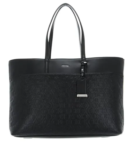 Calvin Klein CK Must Shopper L CK Black - Damen-Shopper mit großzügigem Stauraum, ideal für den täglichen Gebrauch und stilvoll über der Schulter tragbar. Maße: 44 x 29 x 3 cm.