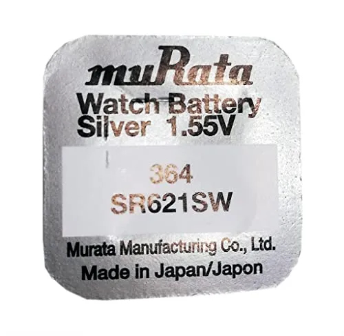muRata Knopfzelle Batterie SR621SW Silberoxid 364 passt in Casio Uhren