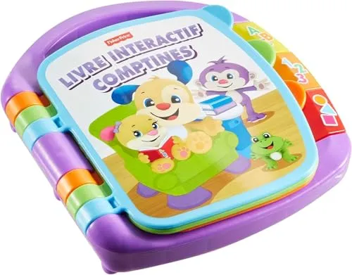 Fisher-Price Lernspaß Liederbuch Baby - Musikalisches Spielzeug für Babys ab 6 Monaten mit leuchtenden Farben und beleuchteten Tasten. Fördert die musikalische Früherziehung durch Lieblingsreime.