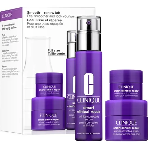 CLINIQUE Smart Clinical Repair Gesichtspflegeset - Enthält drei hochwertige Produkte für sichtbar glattere Haut. Das Set bietet gezielte Pflege für Gesicht und Augen, um das Hautbild zu optimieren und die Feuchtigkeitsversorgung zu unterstützen.