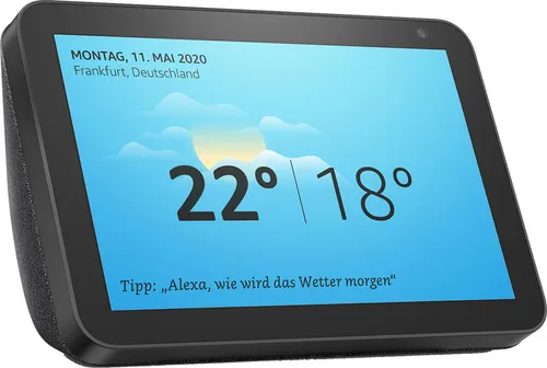 Amazon Echo Show 8 - Smart Display mit Alexa - Smart Speaker & Display der 1. Generation mit Alexa, ideal für Smart-Home-Steuerung und Unterhaltung. Kompakte Größe in Schwarz für jedes Zuhause.